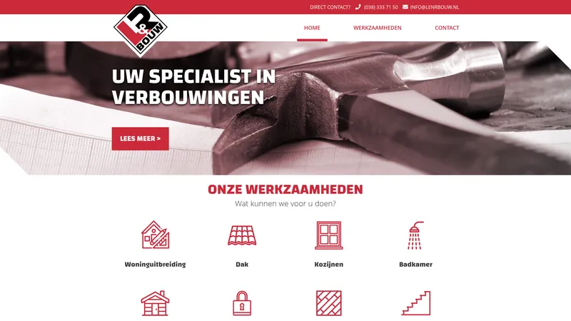 Website van L&R Bouw