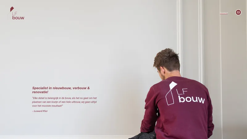 Website van LF Bouw