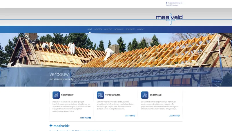 Website van maaiveld+ B.V.