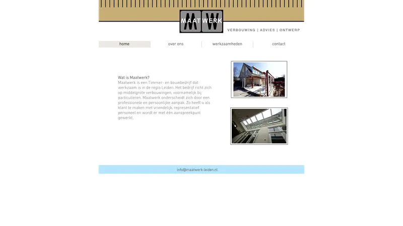 Website van MAATWERK-LEIDEN BV