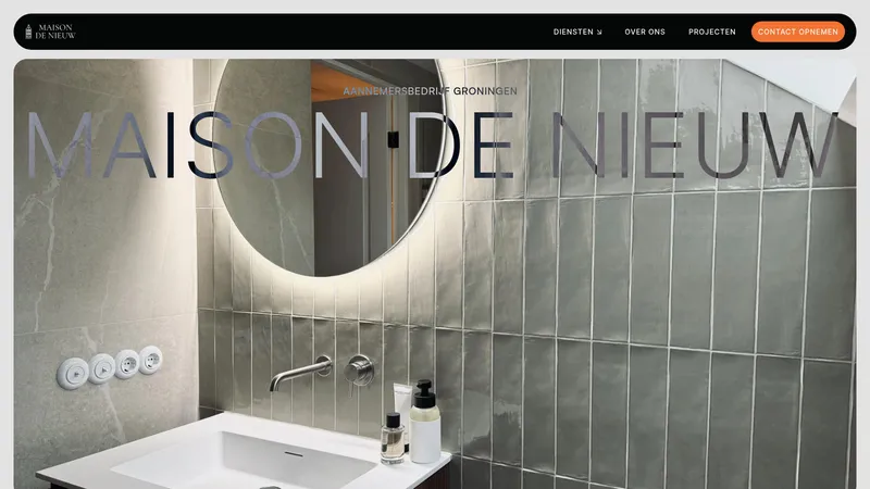 Website van Maison de nieuw