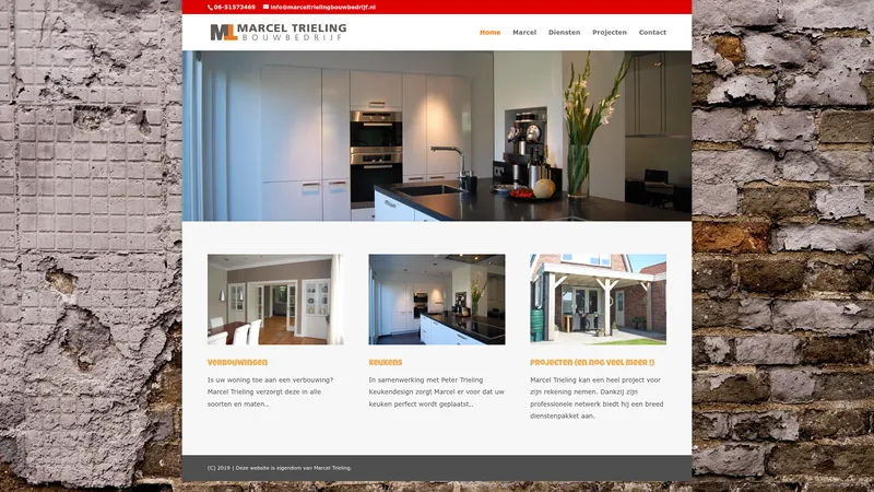 Website van Marcel Trieling Bouwbedrijf