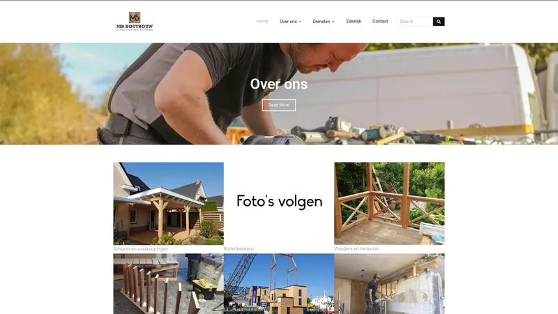 Website van Mb Houtbouw