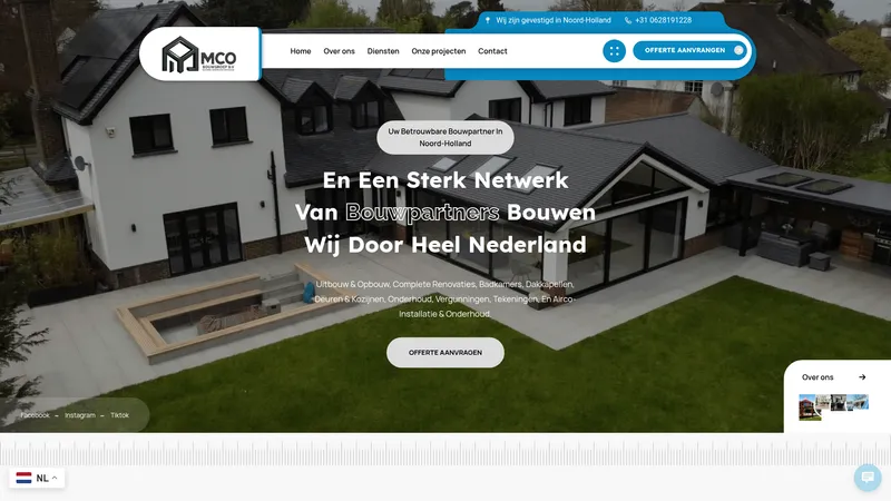 Website van MCO BOUWGROEP B.V.
