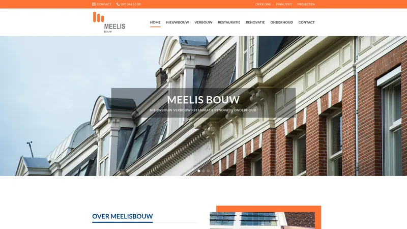Website van Meelis Bouw