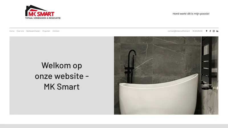 Website van MK SMART - TOTAAL VERBOUWEN & RENOVATIE