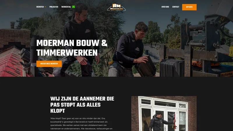 Website van Moerman Bouw & Timmerwerken