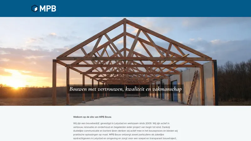 Website van MPB Bouw BV