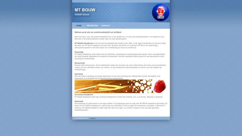 Website van MT BOUW
