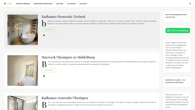 Website van Nib Afbouw