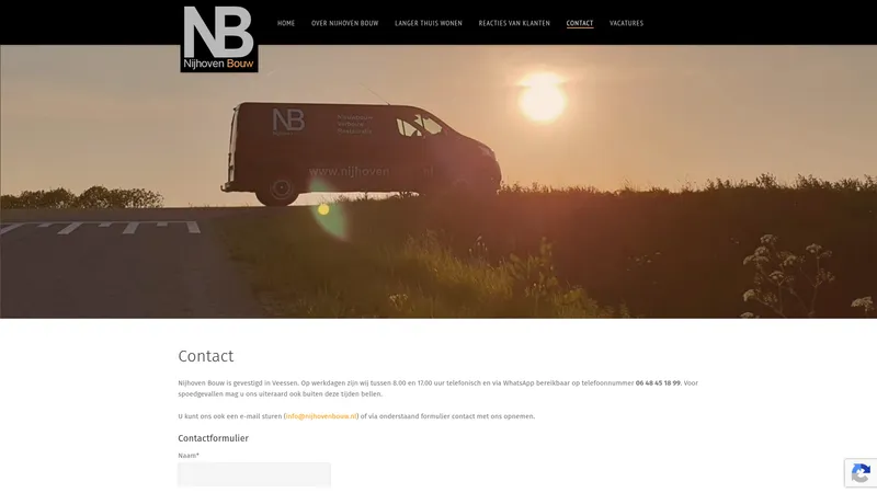 Website van Nijhoven Bouw
