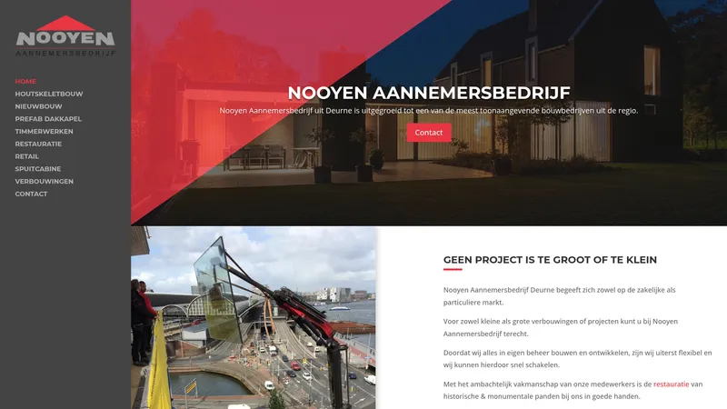 Website van Nooyen Aannemersbedrijf