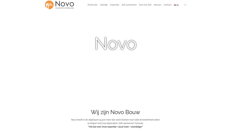 Website van Novo Bouw
