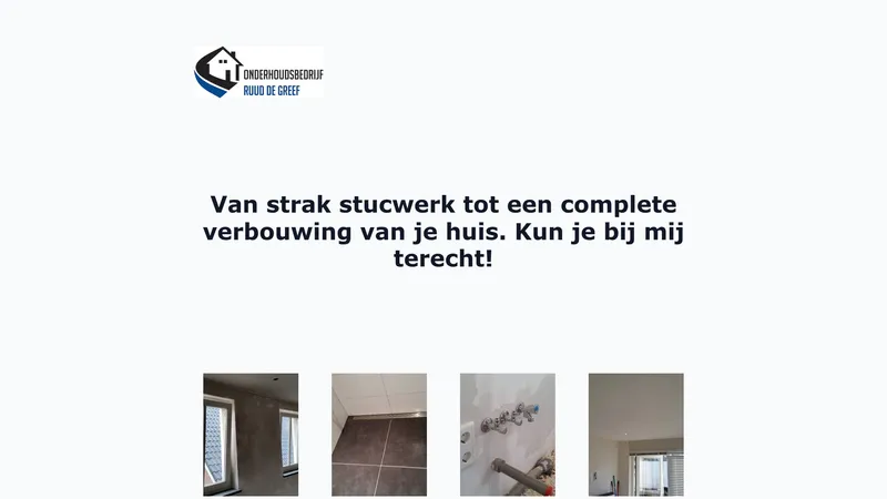 Website van Onderhoudsbedrijf Ruud de Greef