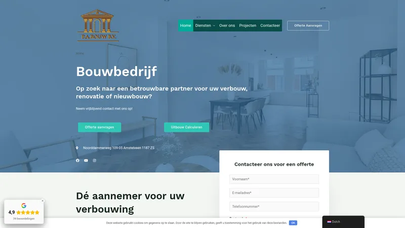 Website van P.A.Bouw B.V.