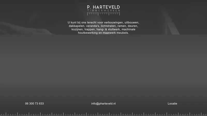 Website van P. Harteveld Timmerwerken V.O.F.