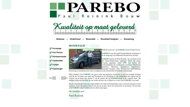 Website van Parebo