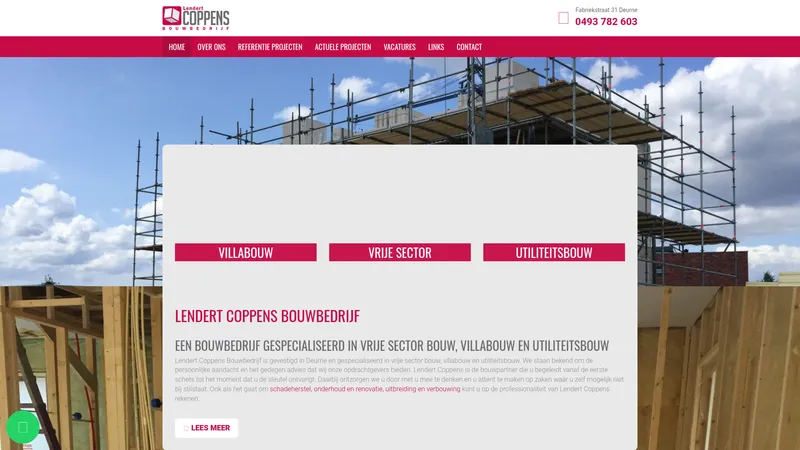 Website van Peelbouw BV