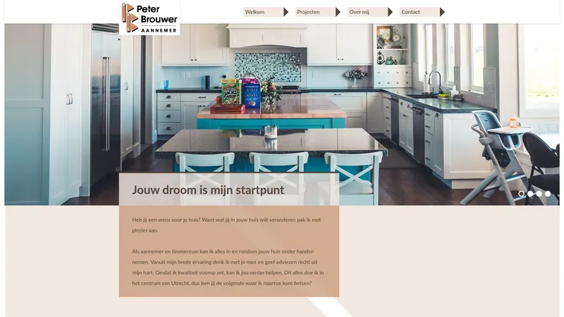 Website van Peter Brouwer Aannemer