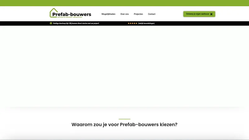 Website van Prefab-bouwers B.V.