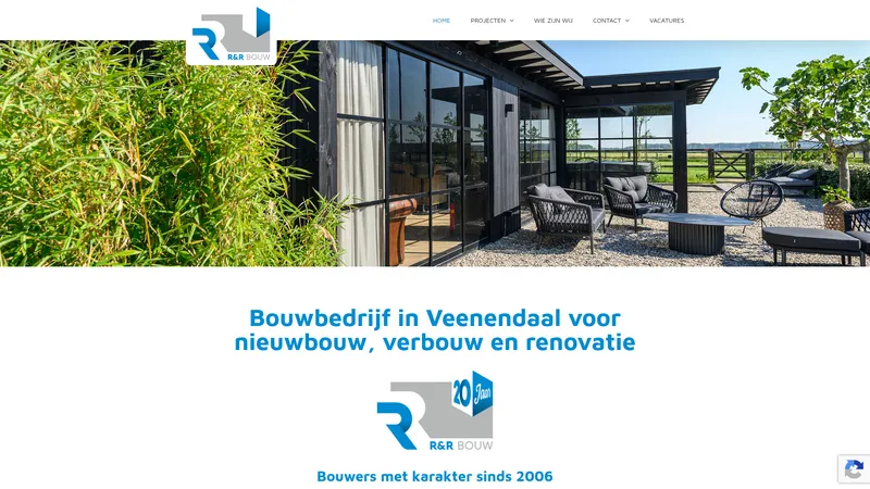 Website van R & R Bouw B.V.