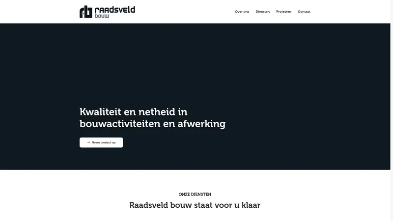 Website van Raadsveld Bouw