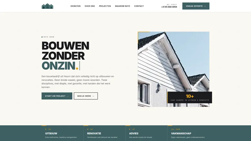 Website van Ratobouw B.V.