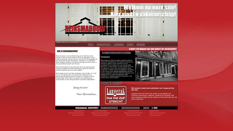 Website van Reinsmabouw