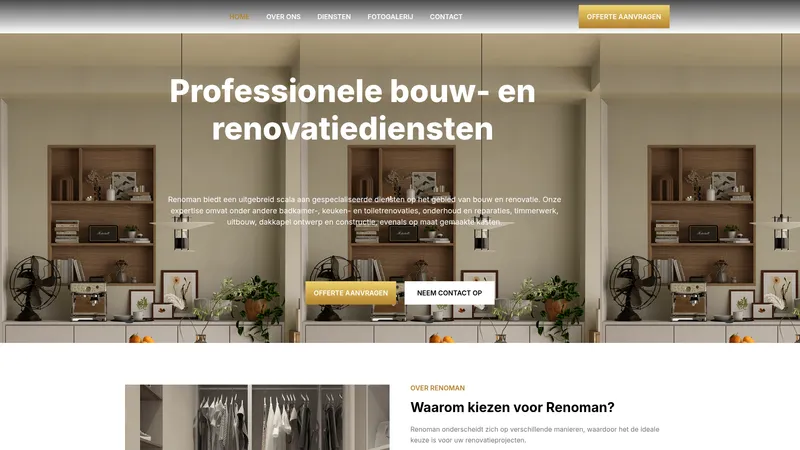 Website van Renoman Renovatie & Onderhoud