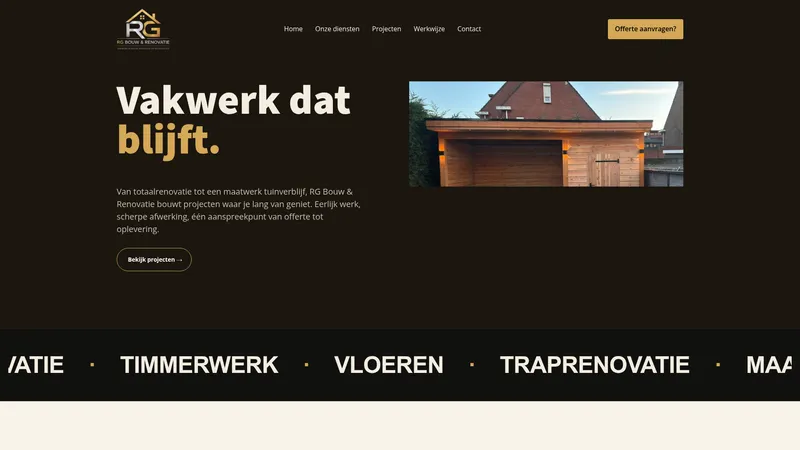 Website van RG Bouw & Renovatie