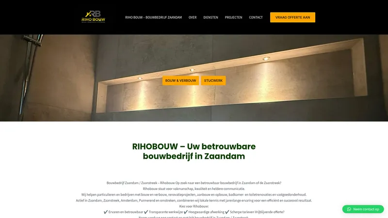 Website van RIHO BOUW B.V.