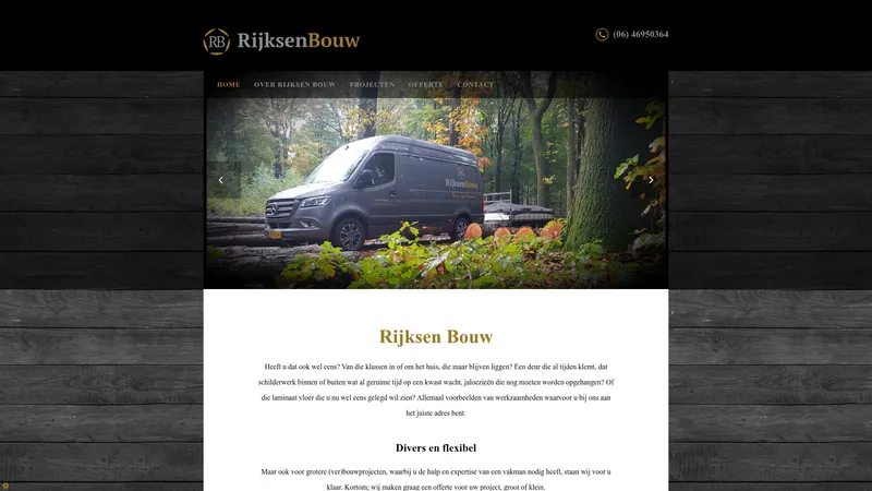 Website van Rijksen Bouw