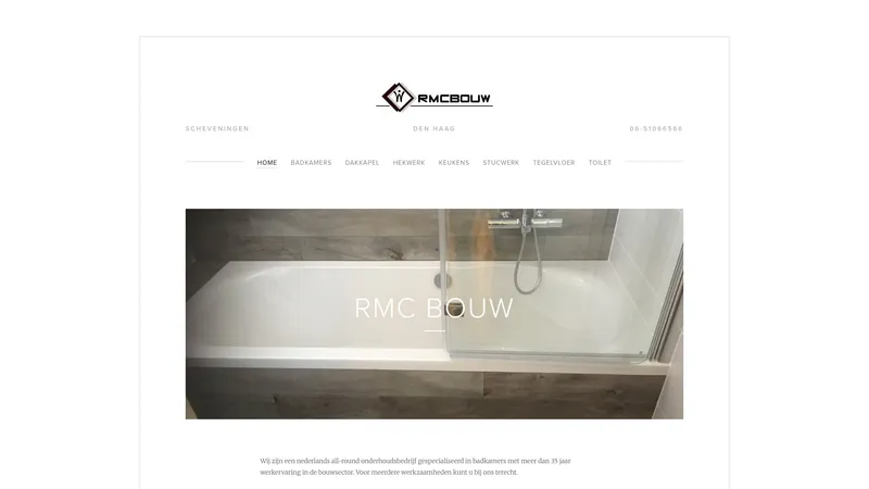 Website van RMC Bouw