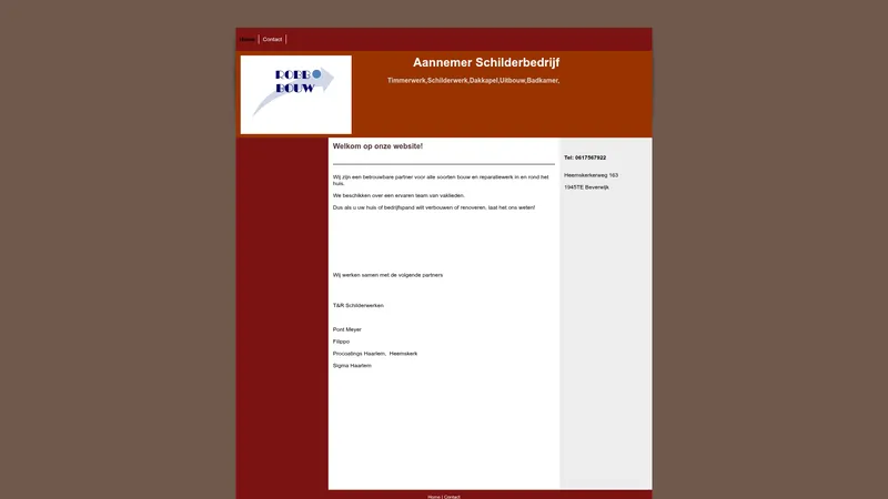 Website van Robb bouw aannemersbedrijf