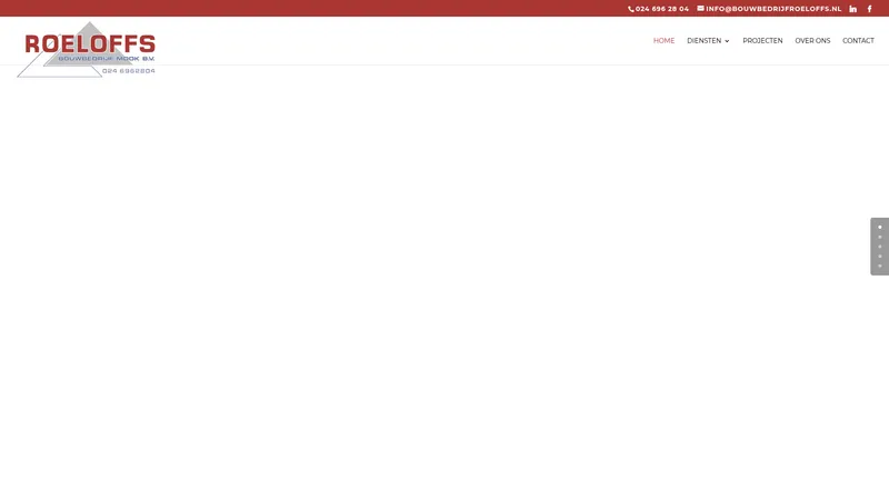 Website van Roeloffs Bouwbedrijf Mook B.V.