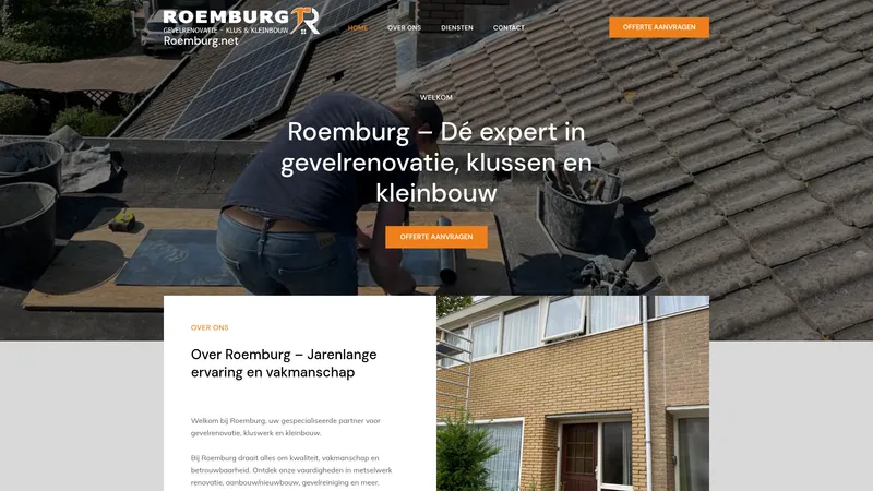 Website van Roemburg Gevelrenovatie - Klus en Kleinbouw