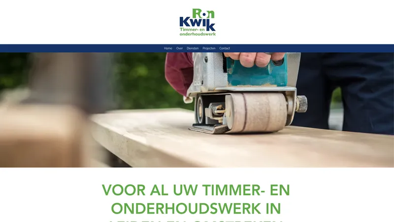 Website van Ron Kwik Timmer- en Onderhoudswerk