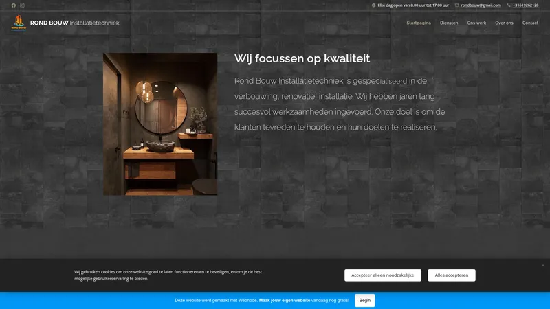 Website van Rond bouw Installatietechniek