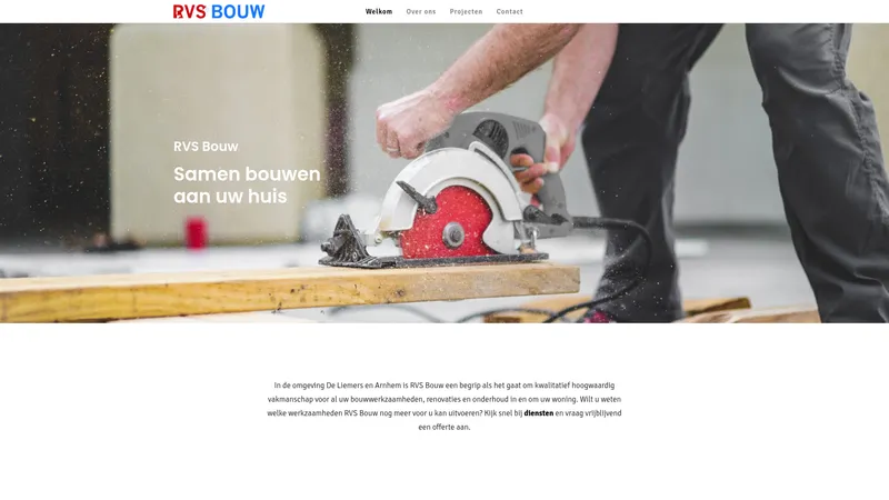 Website van Rvs Bouw