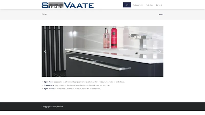 Website van S. bij de Vaate verbouw & onderhoud.