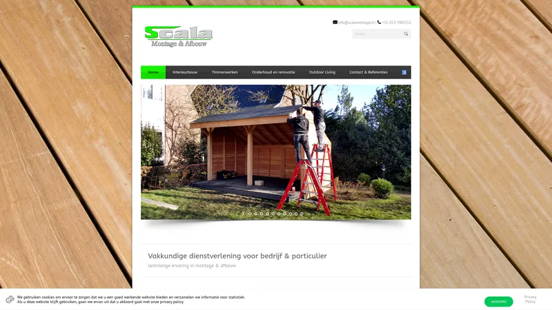 Website van Scala Montage & Afbouw