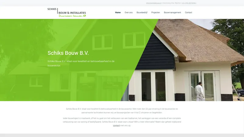 Website van Schiks Bouw B.V.