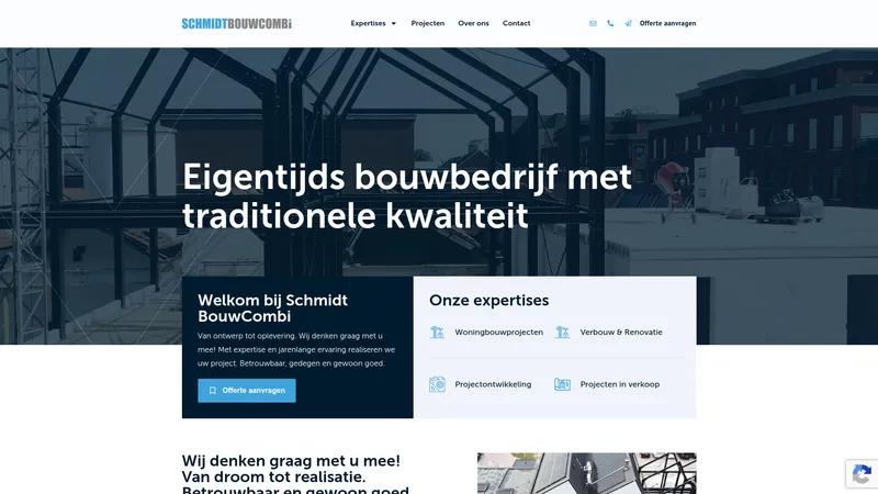 Website van Schmidt BouwCombi