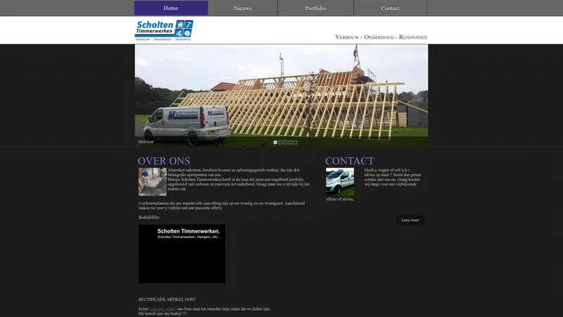 Website van Scholten Timmerwerken
