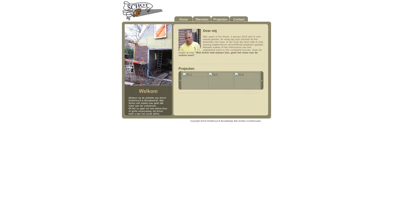 Website van Schot Onderhoud & Bouwbedrijf