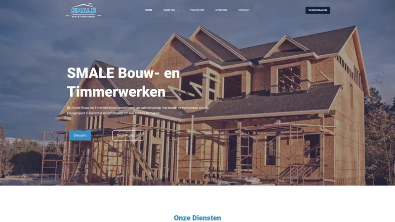 Website van Smale Bouw & Timmerwerken