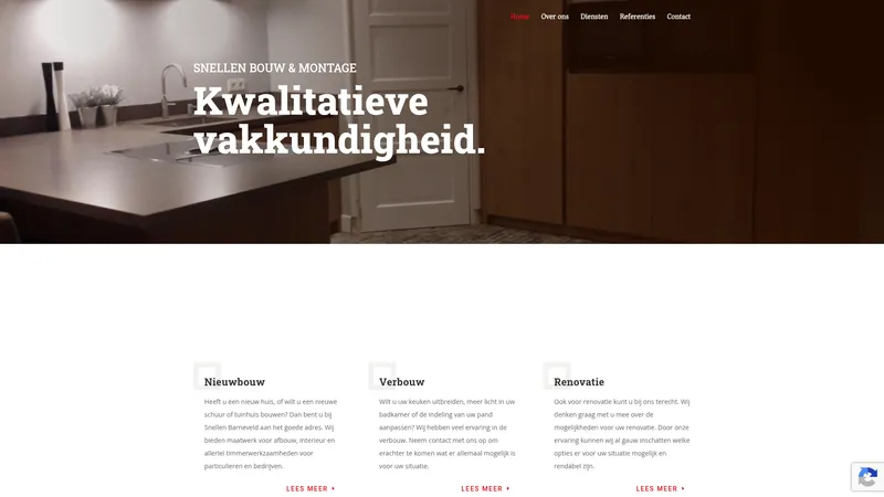 Website van Snellen Bouw en Montage