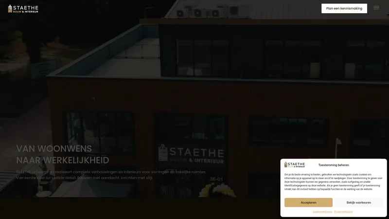 Website van STAETHE Bouw & Interieur