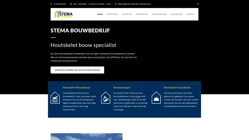 Website van Stema Bouwbedrijf