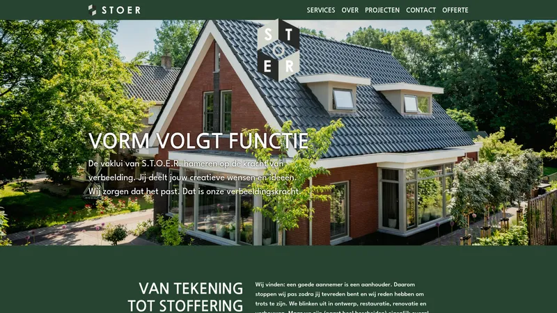 Website van Stoer Bouw BV